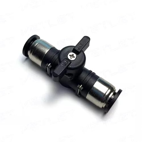 Válvula de mariposa BUC de 5/32 pulgadas y conector neumático de unión recta 4
