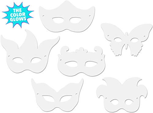 Creativity Street Die Cut Mardi Gras Paper Masks, Assorted Designs, 24 Pack (AC4651)
