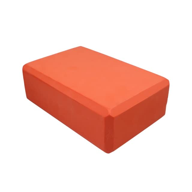 Yoga Block Set Of 2 ,Gym Bricks High Density EVA Foam-Comfortable Fitness Yoga Blocks, 23 X 15 X 7.5cm,120g，Anti-Slip, Lightweight And Travel Friendly Pilates Practice ( Color : Orange , Size : 2pcs )