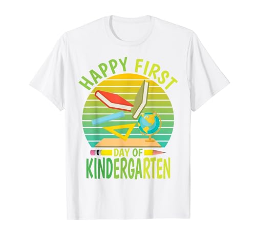 Happy First Day Of Kindergarten 2023 Kids Boys Girls Teacher T-Shirt