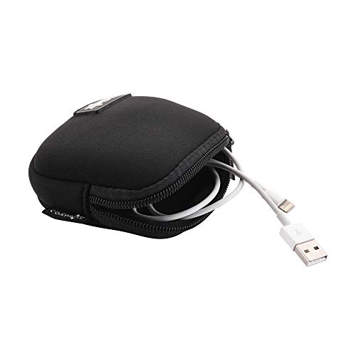 CM Pack of 2 Mini Pouch Case Bag Small Travel Storage Carrying Bag for MacBook Power Adapter Magsafe Power Adapter, Laptop Accessories Cables, Cords, USB Drives, Earphones