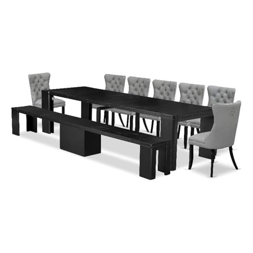 Luxe by East West Furniture X07DA-B06-27, 9-pc Dining Room Table