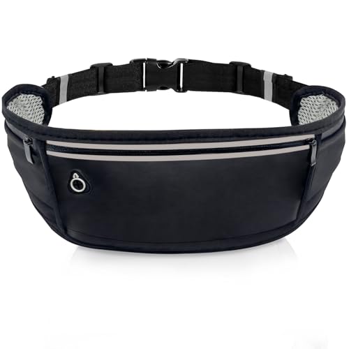 Primasage Marsupio Running per Donne e Uomini con 3 Tasche, Marsupio Impermeabile Running per Telefoni Cellulari Sotto i 7.2 in per Jogging, Fitness, Ciclismo e Attività all'Aperto