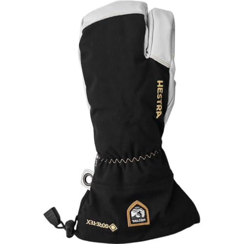 Army Leather GTX 3-Finger Mitten - Men's, Black/Natural Grey, 6