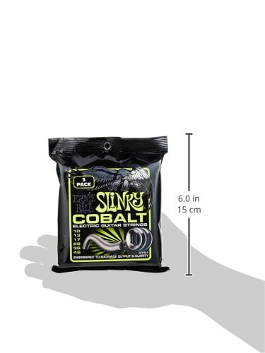 Ernie Ball Regular Slinky Cobalt - Cuerdas para guitarra eléctrica, cobalto, 3 paquetes, calibre 10-46