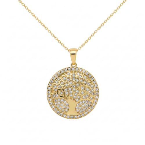 Pendentif Arbre de Vie en plaqué or, le cadeau idéal symbolisant la famille et la vie