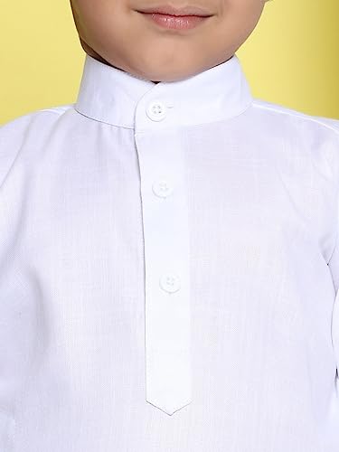 Image of AJ DEZINES Kids Cotton Full Sleeve Solid Kurta Pajama Set for Boys - Ethnic wear | Special Occasion & Party Outfit | Mandarin Collar Kurta for boys - Regular Fit