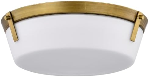Nuvo Rowen - 3 Light Flush Mount in Traditional Style-4.5 Inches Tall and 14.63 Inches Wide-Natural Brass Finish