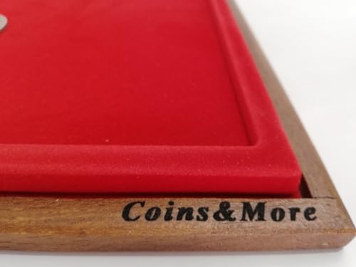 Bandeja para exhibir medallas y monedas de madera hecha a mano miniatura 6