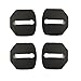 Produktbild MJTO Autodekoration 4pcs Auto-Edelstahl-Türschloss-Abdeckungs-Aufkleber Für F-ord Focus Fiesta EcoSport Escort (Color : Black)