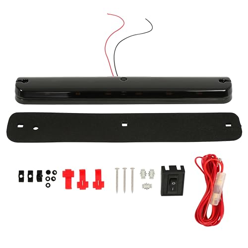 KUAFU LED Center Roof Cab Marker Lights Compatible with 2007-2021 Chevy Chevrolet Silverado/GMC Sierra 2500HD 3500HD Center Lamp Black Lens