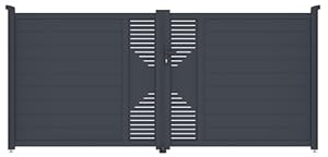 G21 Marion Doppelflügeltor 350x158 cm Anthrazit