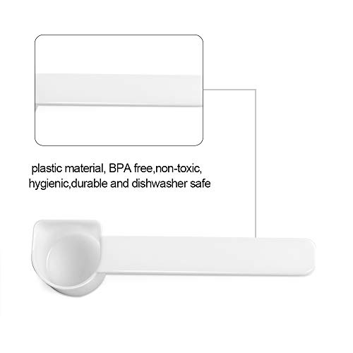 Anself 30PCS 8ML Plastic Coffee Powder Colher de medição BPA Free