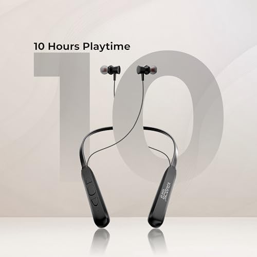 Kratos Vibez N1 Bluetooth Earphones with 13mm Drivers, Rich Music Experience, 10 Hours Playtime, Type C Fast Charging, Neckband Earphones with Voice Assistant & IPX4 Water Resistant 3 Kratos Vibez N1 Bluetooth Earphones with 13mm Drivers, Rich Music Experience, 10 Hours Playtime, Type C Fast Charging, Neckband Earphones with Voice Assistant & IPX4 Water Resistant - Image 3