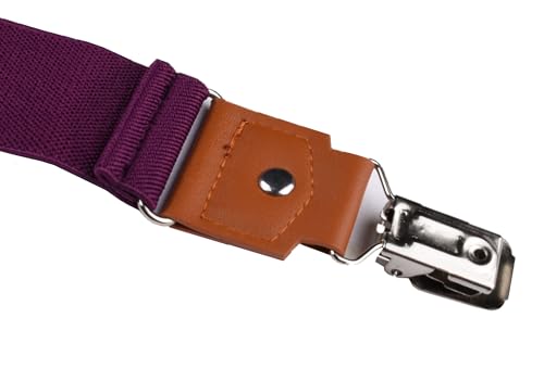 Image of Suspenders for Men Y Back Adjustable Elastic with Strong Clips 47 Inches