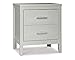 Ashley Furniture Signature Design - Olivet Nightstand - Contemporary Glam - 2 Drawers - Silvertone Metallic Finish - Chrome Pulls w/ Decorative Faux Crystals
