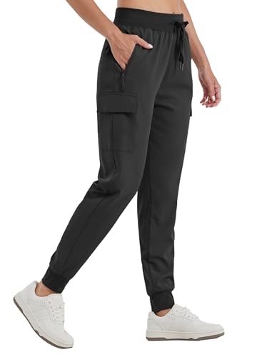 WILLIT Damen Trekkinghose Jogginghose Cargohose Leichte Wanderhosen Schnelltrocknende Wasserdicht Arbeitshose Outdoorhose Schwarz S WILLIT Damen Trekkinghose Jogginghose Cargohose Leichte Wanderhosen Schnelltrocknende Wasserdicht Arbeitshose Outdoorhose Schwarz S