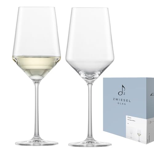 Zwiesel Glas Sauvignon Blanc Weißweinglas Pure (2-er Set) anmutige Weingläser für Weißwein spülmaschinenfeste Tritan-Kristallgläser Made in Germany (Art.-Nr. 122314)