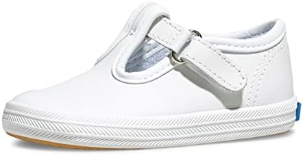 Keds baby girls Champion Lace Toe Cap T-strap Sneaker, White, 3 Little Kid US