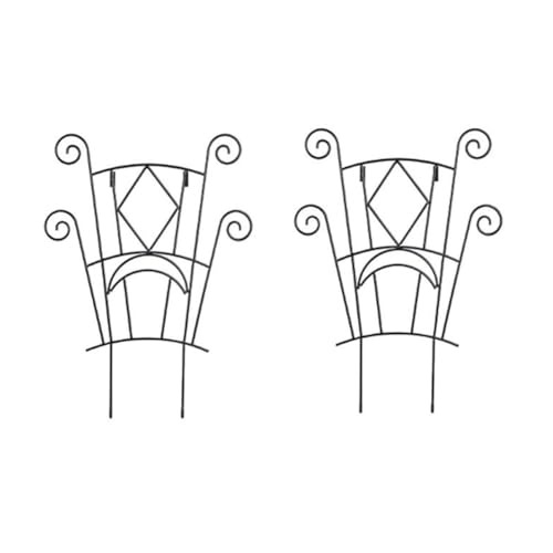 NiuLumea Schmiedeeisen Pflanzenständer Innen und Außen 15,35 x 9,65 Zoll Schwarz 2/3/4/5er Set, Rostbeständige Metall Rankhilfe Kletterpflanzen