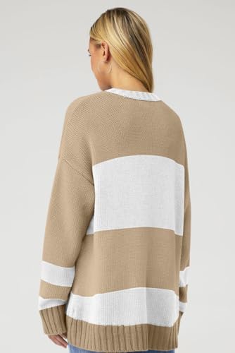 Image of Oversized Sweater for Women Fall Fashion 2024 Crewneck Long Sleeve Ski Pullover Sweaters S-2XL