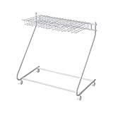 DORIS ドリス ハンガー ハンガーラック スラックスハンガー タオルハンガー タオル掛け バスタオル 物干し 美容院 サロン 床屋 省スペース キャスター付き 幅74cm ホワイト クカ【15692】