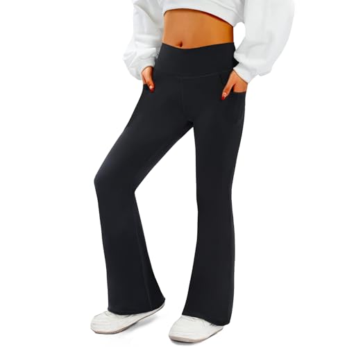 Pantalon jambe large pour enfants, legging extensible et confortable