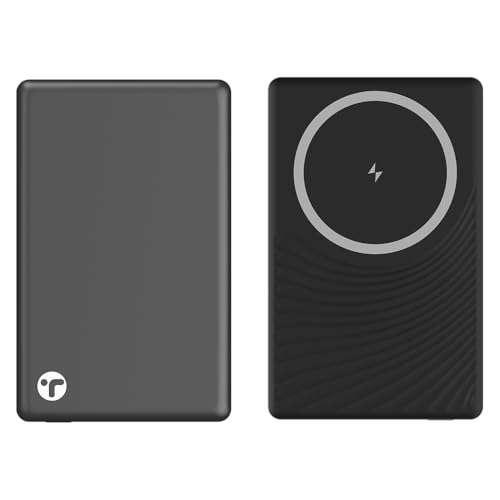 Image of Toreto Magsafe Wireless 10000Mah Fast Charging USB Type-C Input Power Bank, 20W Output for iPhone 12 & Above, Android & Other Qi Enabled Devices + Magnetic Ring (eon Ultra, Black)