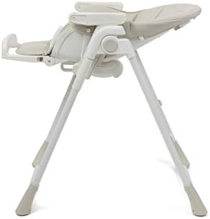 BABYLO Nosh from Birth High Chair, Adjustable + Folding with 7 Height, 3 Seat Positions Including Lie Flat, No Assembly Required, Dove Grey