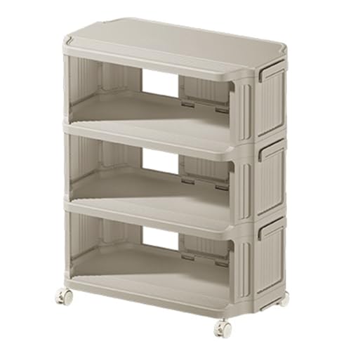 ZJGJDZZ Zapatero Estrecho Alto con Ruedas Zapatero Apilable De Plastico，Estante Versátil Zapato Estante，para