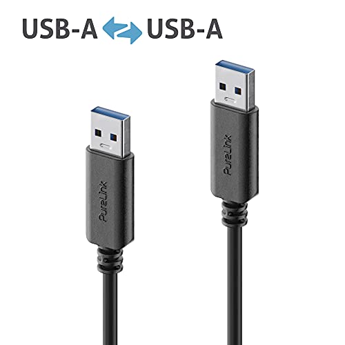 PureLink USB-A to USB-A Cable, USB 3.1 Gen 1 with 5 GB/s Data Transfer, Black, 2.00 m, 2.00m - Image 2