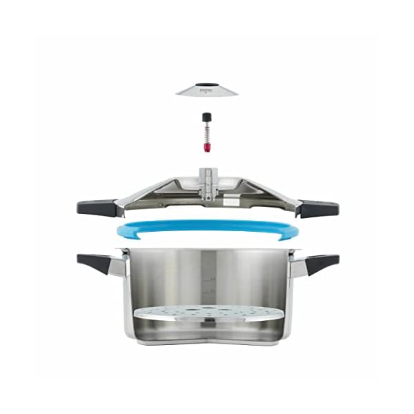   Kuhn-Rikon-DUROMATIC-Pressure-Cooker-11-845-qt-family-of-6-wide-base-for-better-braising-Stainless