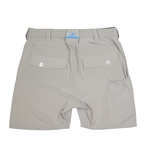 Mossy Oak Men's Standard Fishing Shorts Quick Dry Flex, Cool Gray, 2X-Large #TOP1