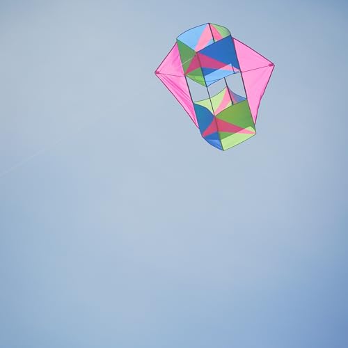 In the Breeze 3368 — Strike Winged Double Box Kite — Easy-Flying, Single-Line Colorful Kite with Two Winged Sides; Kite Line Included