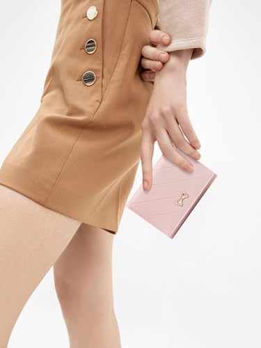 Bow Cute Aesthetic Wallet, Mini Rabbit Women's Trifold Wallet, Enchanting Cute Style Women's Accessories (Bow Cute-Pink)2