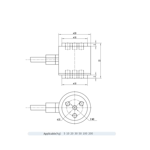 Sensor de celda de carga de 50 kg con pantalla indicadora de peso digital para básculas 2