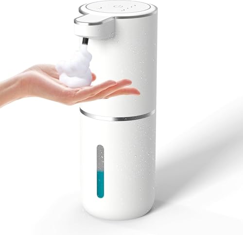 Dispenser Sabonete Liquido Automatico, Regulação em Quatro Marchas, Dispenser Sabonete Liquido, Capacidade de 400 ml, Saboneteira, Banheiro, Detecção Automática, À prova d'água Tela