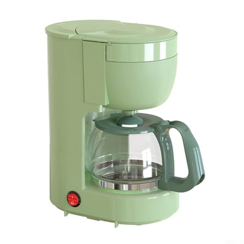 Cafetera programable por goteo con temporizador de 24 horas, mantiene el calor durante 2 horas, apagado automático, protección contra sobrecalentamiento (verde de moda)