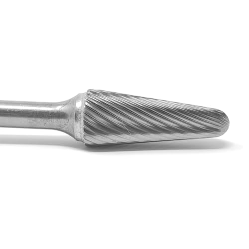 Fresa de carburo SL-4 corte simple 1/2" x 1 1/8" tallo 1/4" miniatura 3