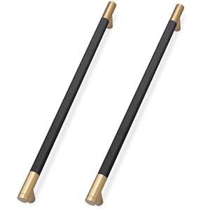 10 Pack Matte Black and Champagne Bronze Cabinet Pulls knurled 10 Inch Hole Centers Kitchen Cabinet Handles Drawer Pulls Cabinet Hardware