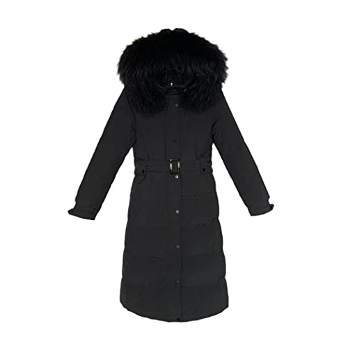 Doudoune 90% duvet de canard manteau long chaud femme avec ceinture M