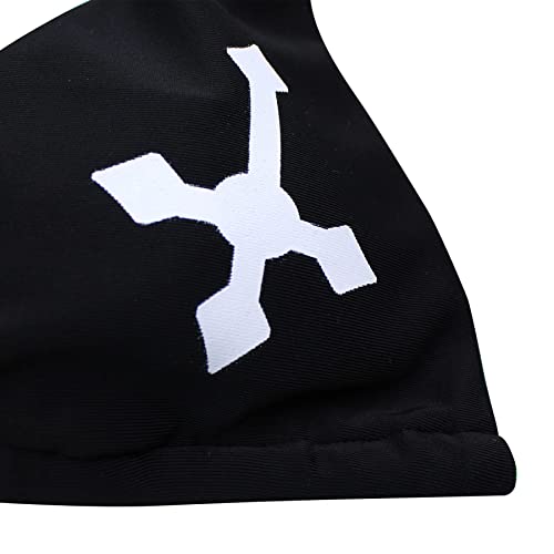 ZGMYC Women Funny Skull Letter Print Goth Bikini Set 2 Piece Neon Bandeau Swimsuit4