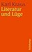Produktbild Schriften in den suhrkamp taschenbüchern. Erste Abteilung. Zwölf Bände: Band 3: Literatur und Lüge (suhrkamp taschenbuch)