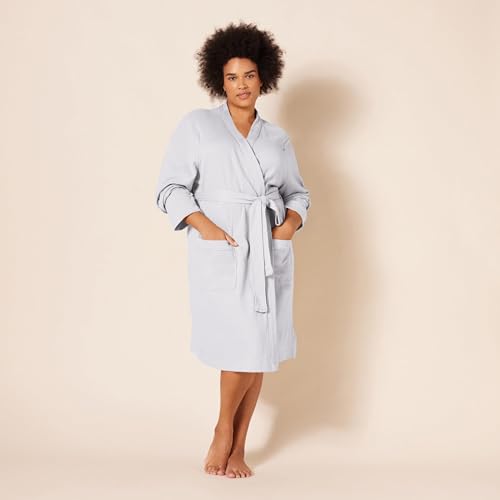 Image of Amazon Essentials Women's Lightweight Waffle Full-Length Bath Robe with Pockets (Available in Plus Size)