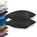 NatureMark Basic 2er Pack Mikrofaser Kissenbezug 80x80 cm - 100% Polyester - mit Reißverschluss (80 x 80 cm, Schwarz)
