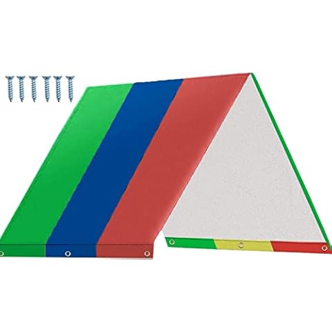 Alpurple Swing Set Replacement Tarp- 52" x 90" Kids Playground Roof Canopy, Replacement Sunshade Waterproof Trap Cover for Children Outdoor Sunproof (Green Blue red) Cover