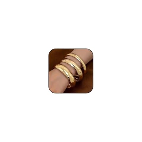 choice of all Gold Bangles for Women Chunky Gold Cuff Bracelet Gold Bracelets Non Tarnish for Women Trendy Jewelry Gifts Cover