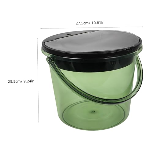 Caneca portátil para drenaje de té con tapa color verde miniatura 2