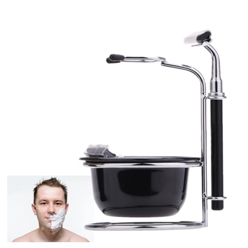 Aiweijia 5 PCS Shaving Brush Kit for Men, Beard Shaving Kit, Shaving Bowl Holder Stand Stainless Steel Shaving Brush Razor Blade Set Gifts - Image 5