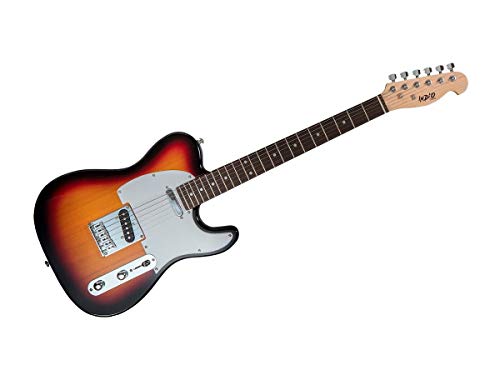 Monoprice Series 6 String Indio Retro Classic Electric Guitar with Gig Bag, Sunburst, Right, (610263) |25.5 Inches|